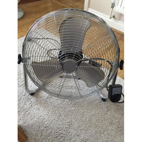 Large chrome fan