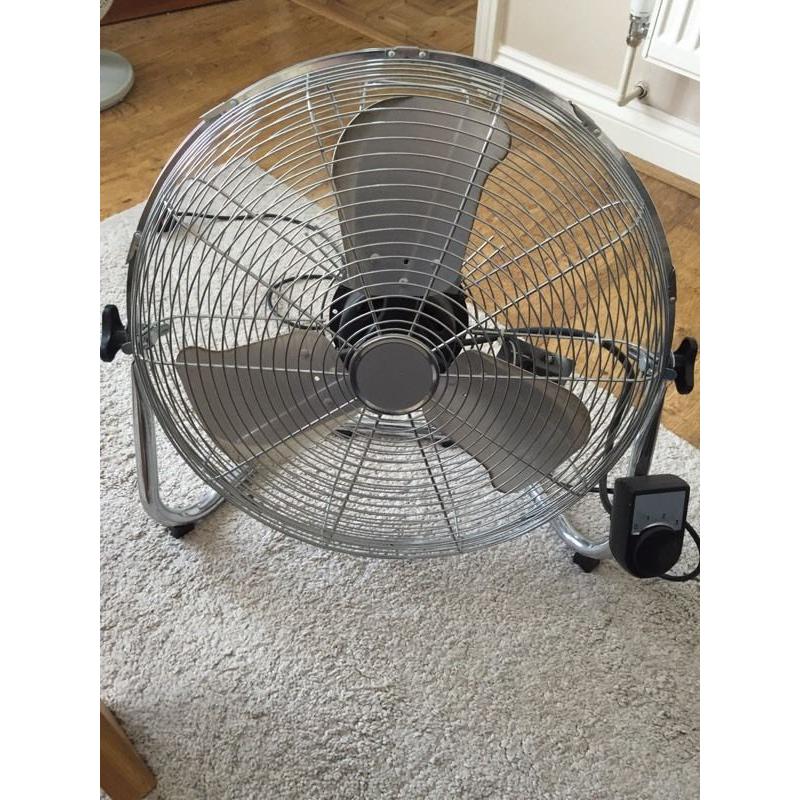 Large chrome fan
