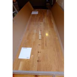 Solid wooden oak worktop for sale- IKEA HAMMARP Worktop 246 x 63.5 x 2.8cm