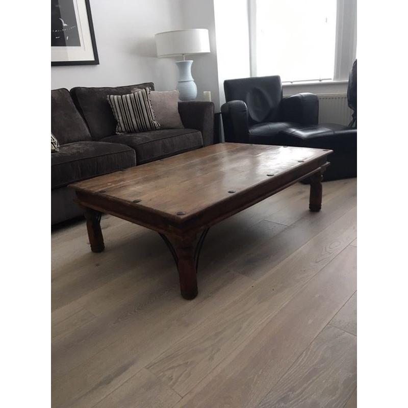 Solid Hardwood Large Coffee Table