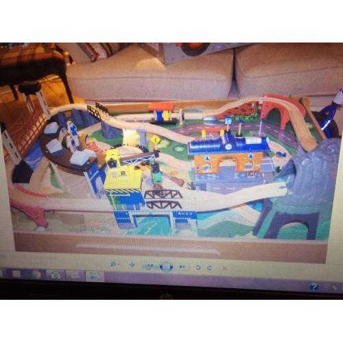 Mountain rock train table