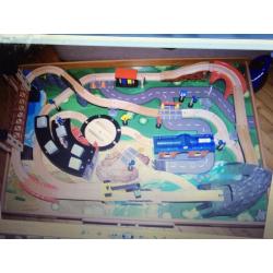 Mountain rock train table