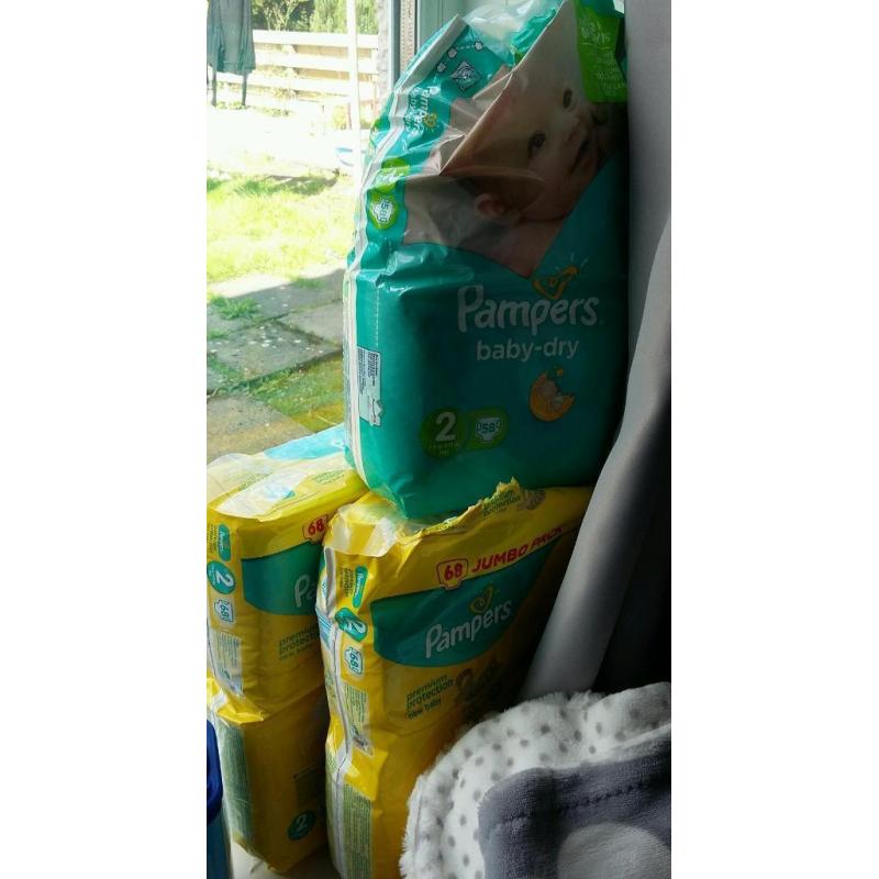 Pampers size 2 nappies