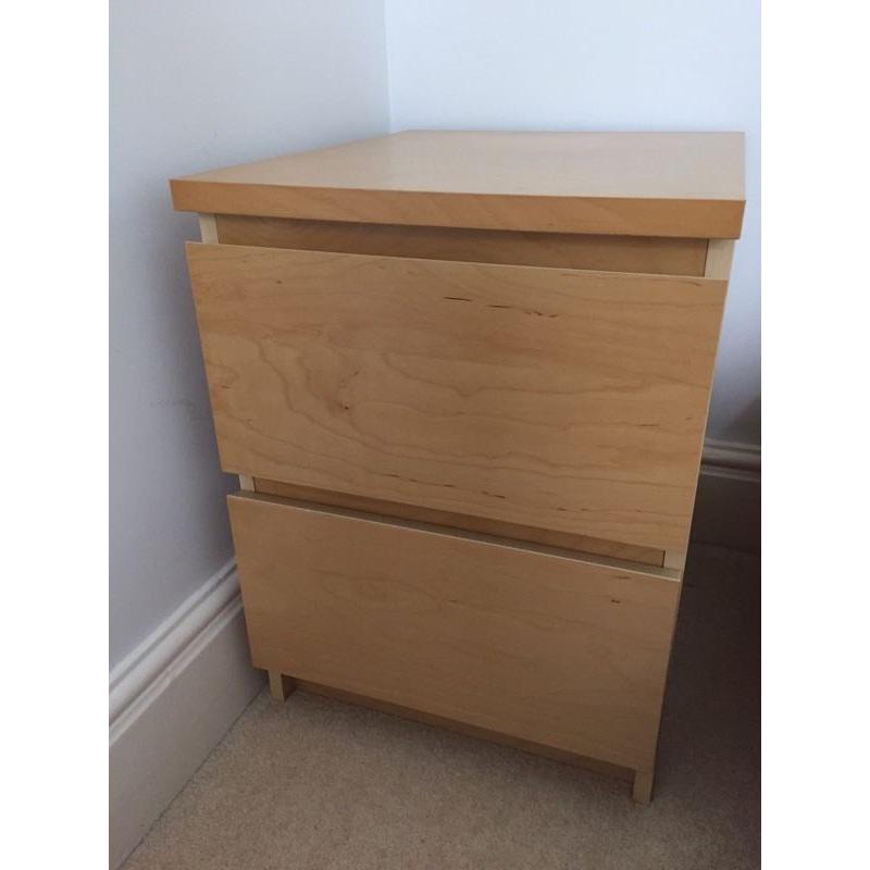 IKEA Malm Chest of 2 drawers (bedside table)