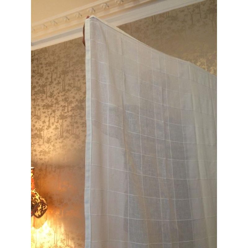 Voile curtain x2