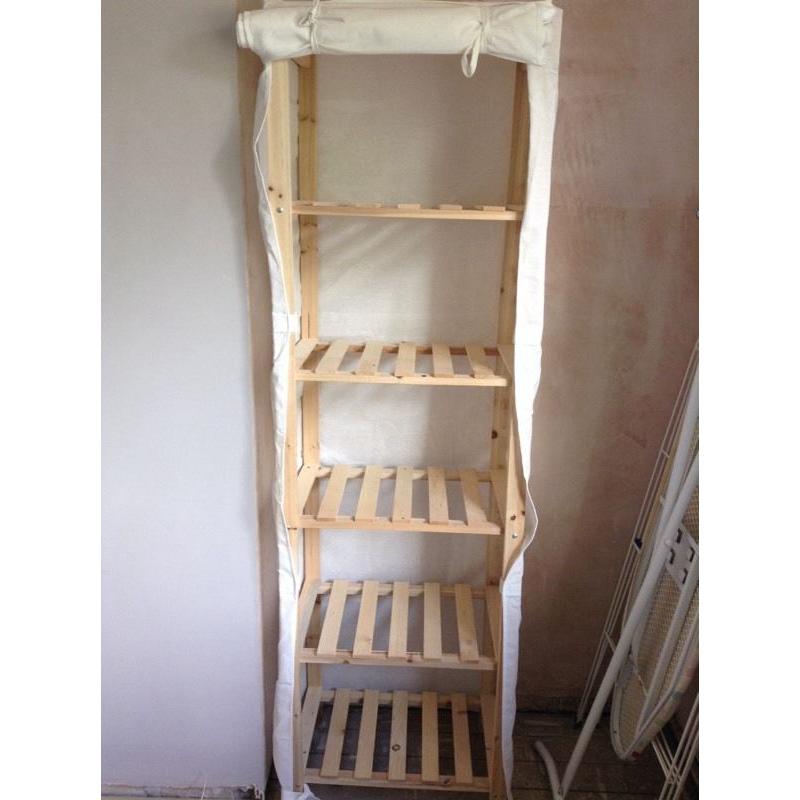 Shelving unit tall canvas (nearly new excellent condition)