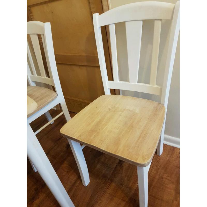 Solid wooden table and 4 chairs set