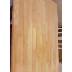 Solid wooden table and 4 chairs set