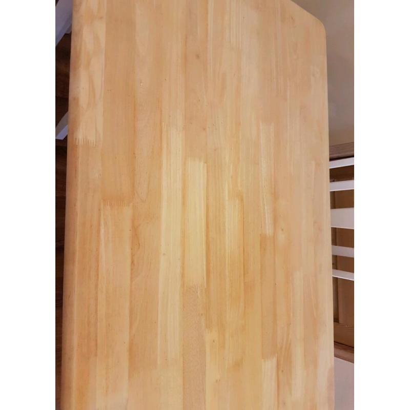 Solid wooden table and 4 chairs set