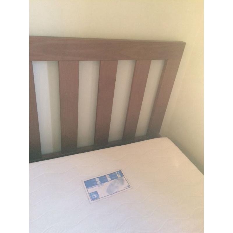Pure oak bed frame+memory foam mattress 190+75