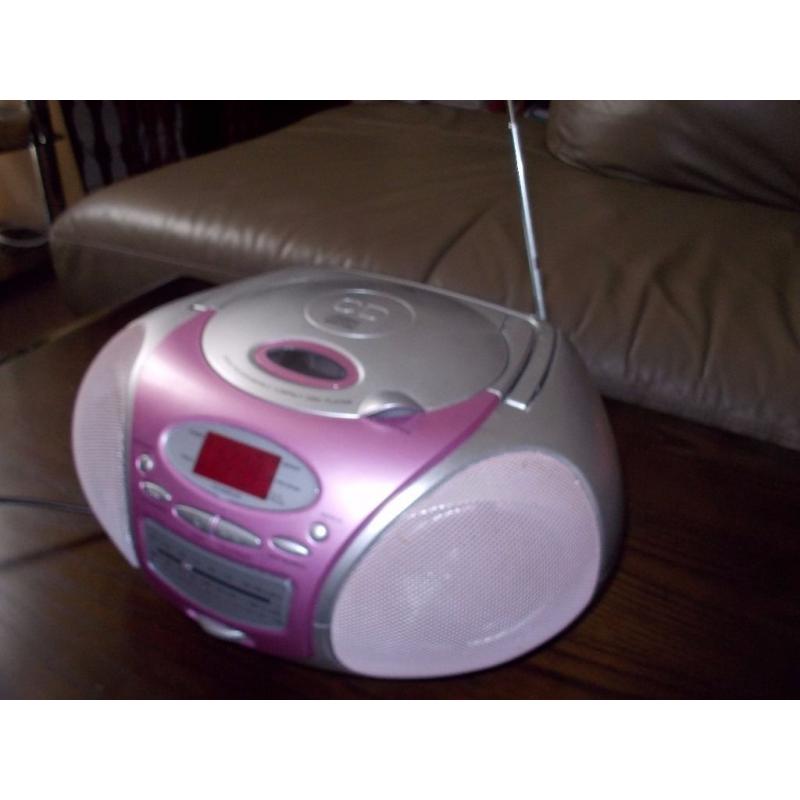 Compact CD player and radio.