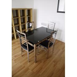 Smart Dining Set with 4 Chairs and Two Side Tables