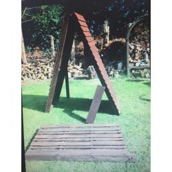 Wooden log store