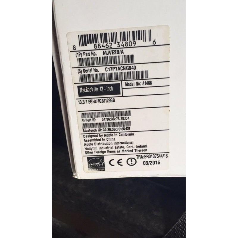 Mac Book Air 13inch A1466
