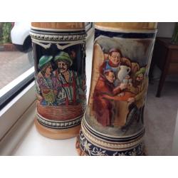 Attractive Bavarian beer steins