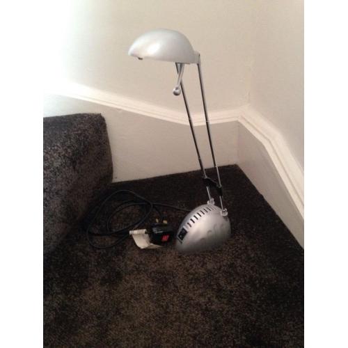 Silver desk lamp