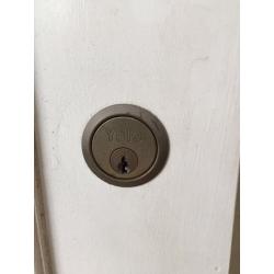 White solid wood internal door