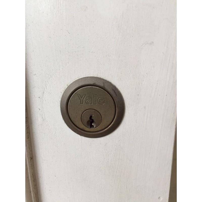 White solid wood internal door