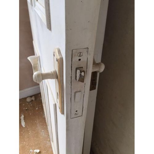 White solid wood internal door