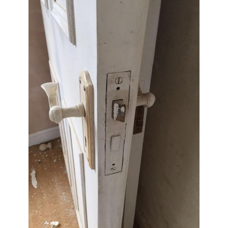 White solid wood internal door