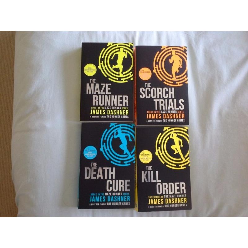 'The Maze Runner' by James Dashner x 4 books