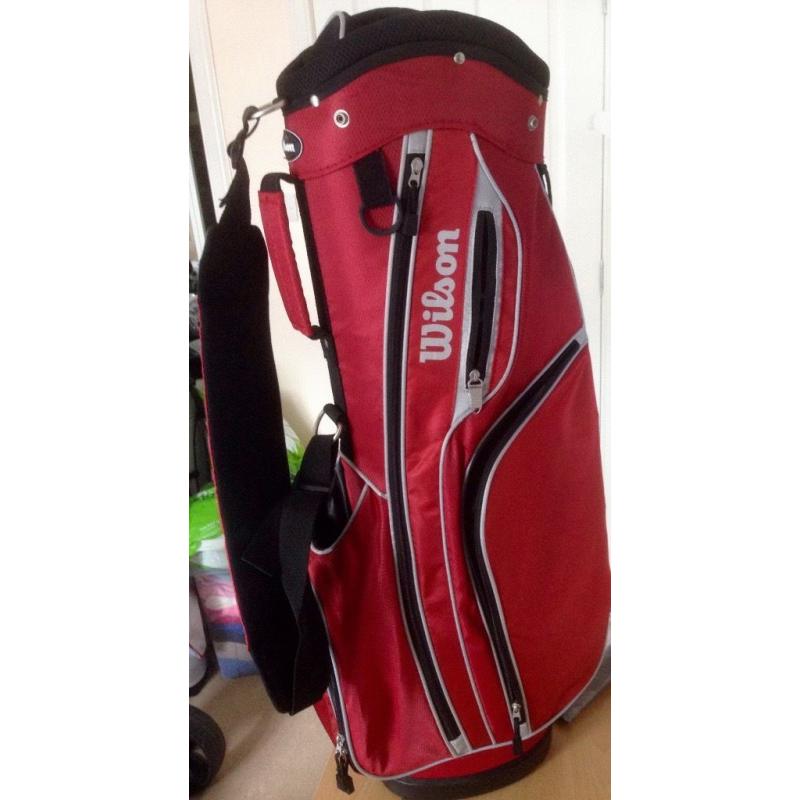 NEW Wilson Staff Cart Bag in red