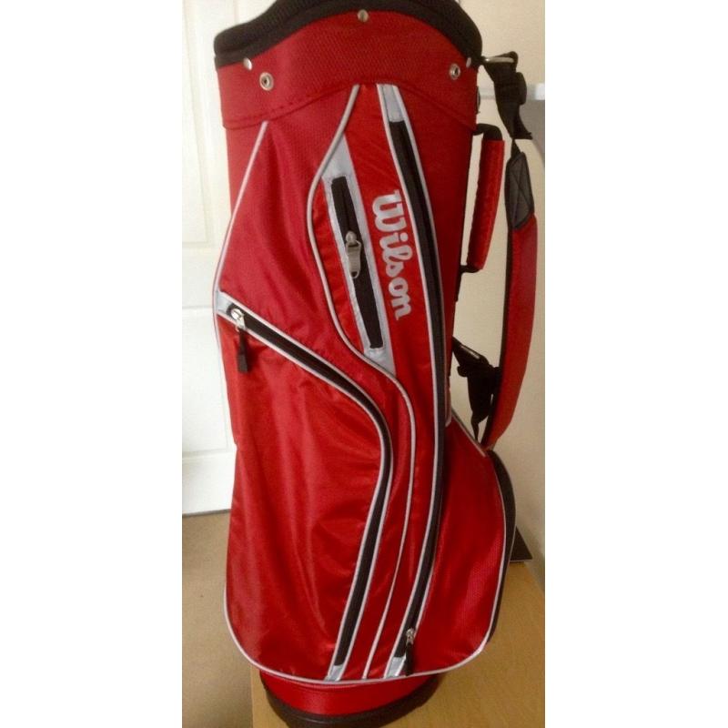 NEW Wilson Staff Cart Bag in red