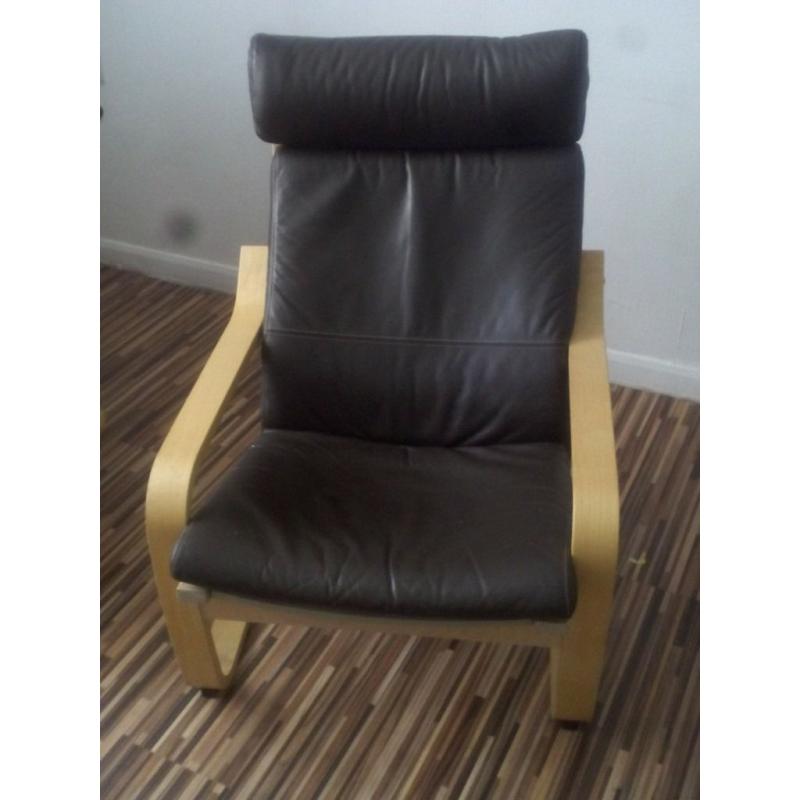 leather pronge chair