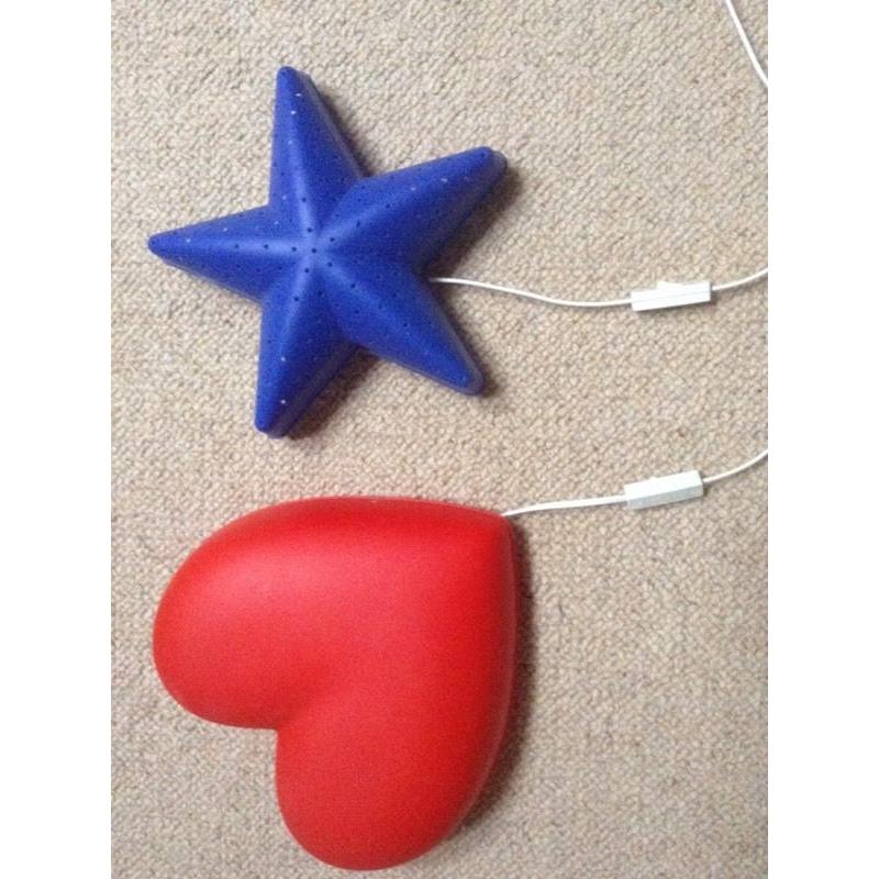 IKEA Heart and Star lights