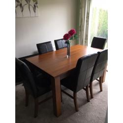 6 Seater Dining Table and Chairs