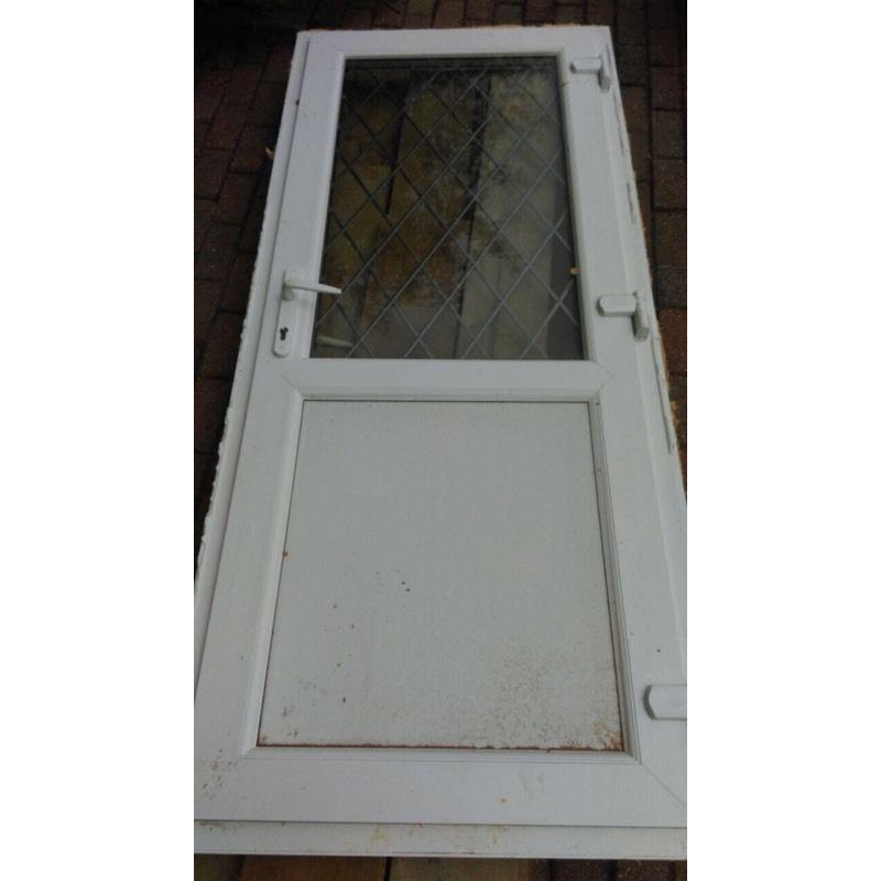 UPVC White Double Glazed Door with Frame for internal or external use fitting