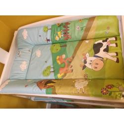 White wooden baby changer