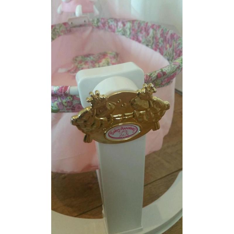Baby Annabelle swinging crib and musical mobile