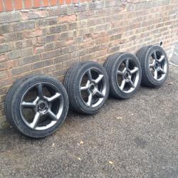 16 inch Ford alloy wheels with locking wheel nuts and key