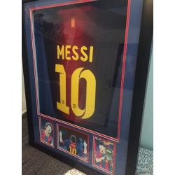 Lionel messi Barcelona framed football strip top
