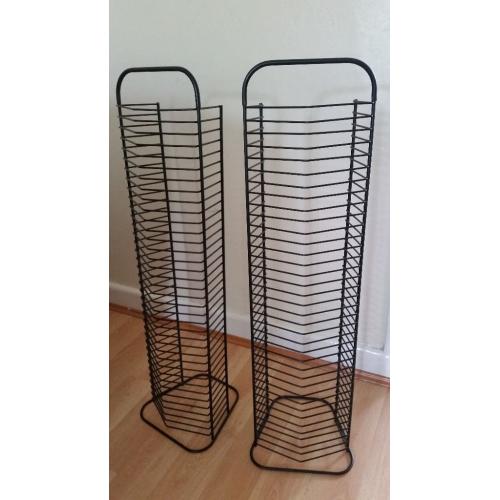 2x freestanding DVD racks - 78cms high