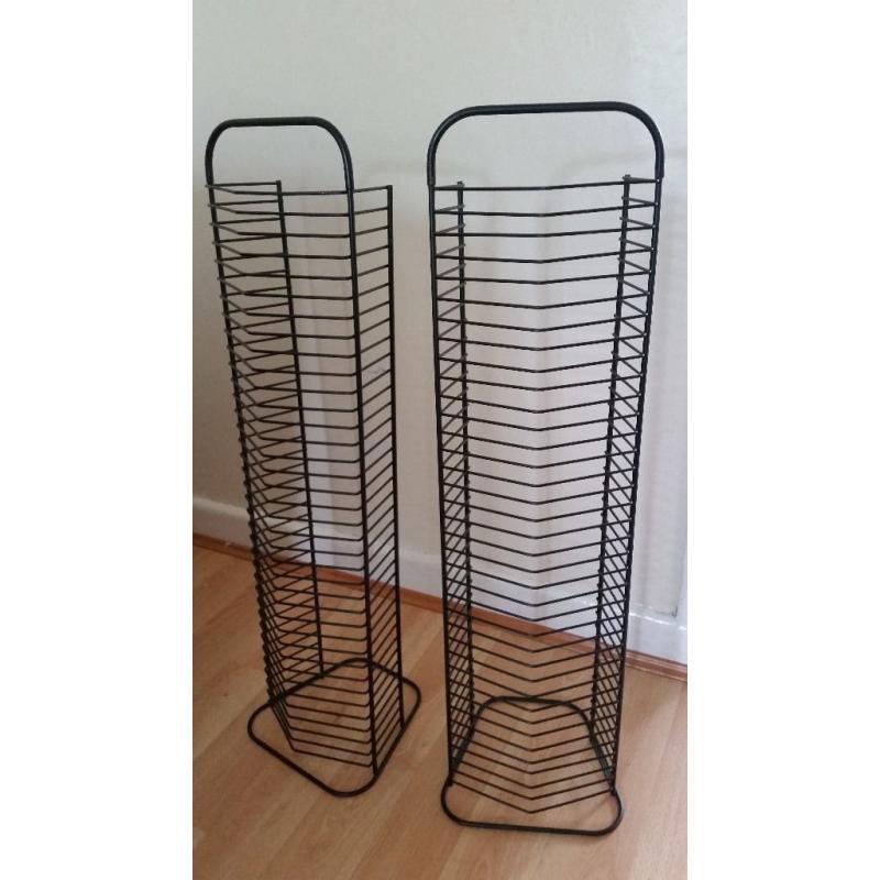 2x freestanding DVD racks - 78cms high