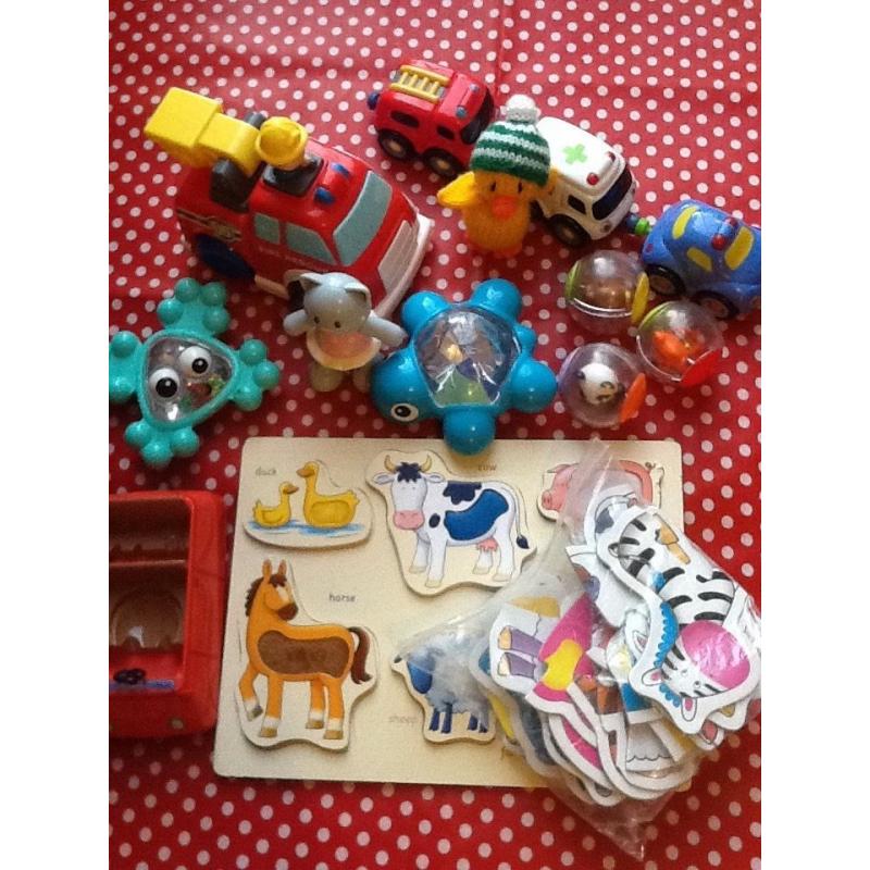Assorted toys suitable for 1 - 2 year olds