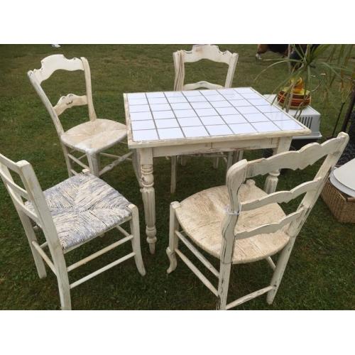 Tiled painted table