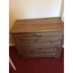 2 X wooden chest of draws
