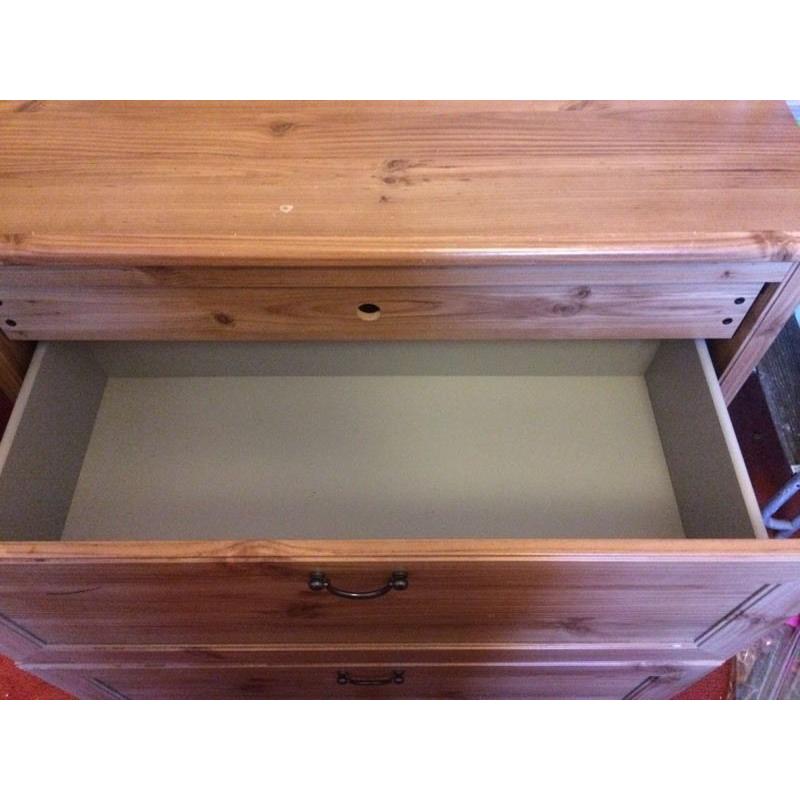 2 X wooden chest of draws