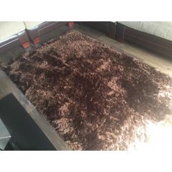 Chocolate brown large Livingroom rug