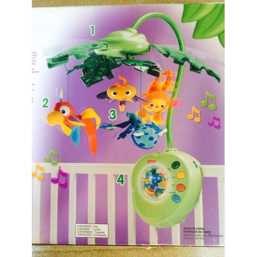 Fisher-Price Rainforest Peek-a-Boo Leaves Musical Mobile