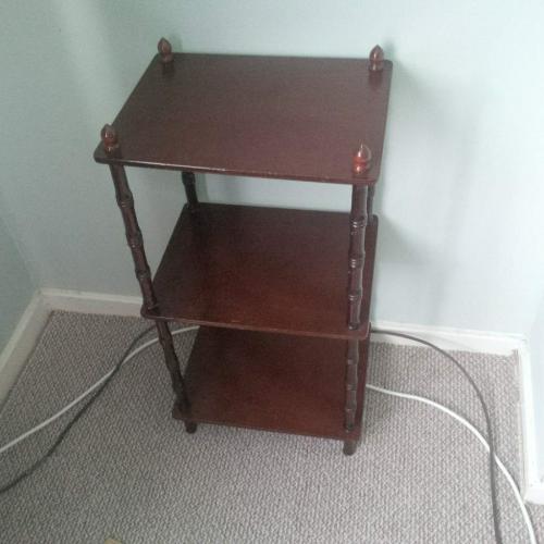 mahogany 3 tier stand telephone display unit