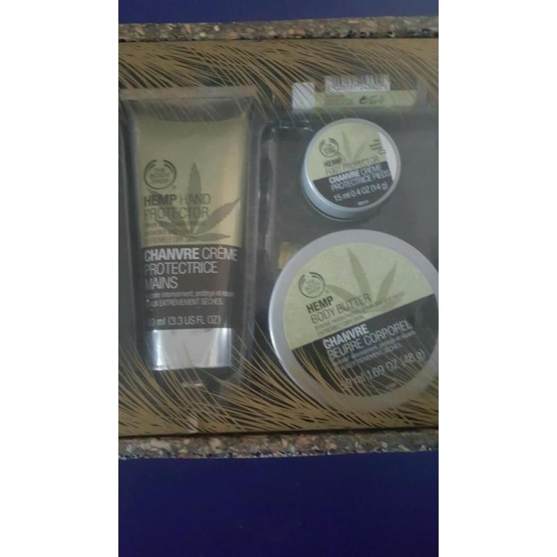 Hemp body products from the body shop
