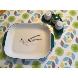 Denby vintage roaster and complete cruet