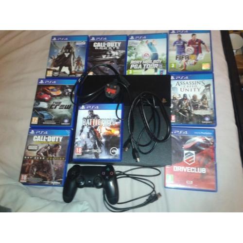 Ps4 with headset and games