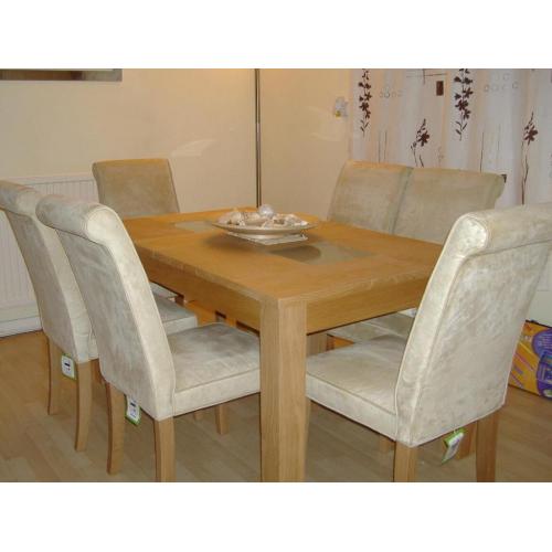 Solid wood extendable table and chairs