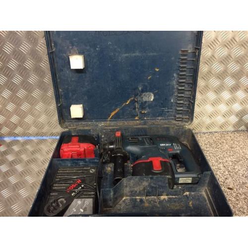 Bosch sds hammer drill two batteries works well and is a beast