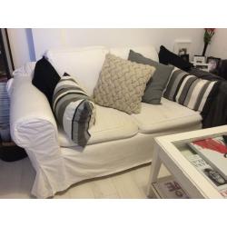 Free 2 seater sofa with cream cover